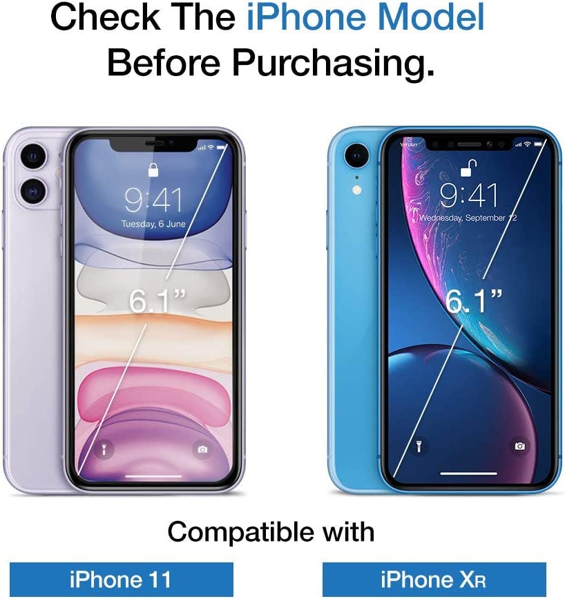 2-pack iPhone 11 & XR Härdat glas Hel Täckande Skärmskydd