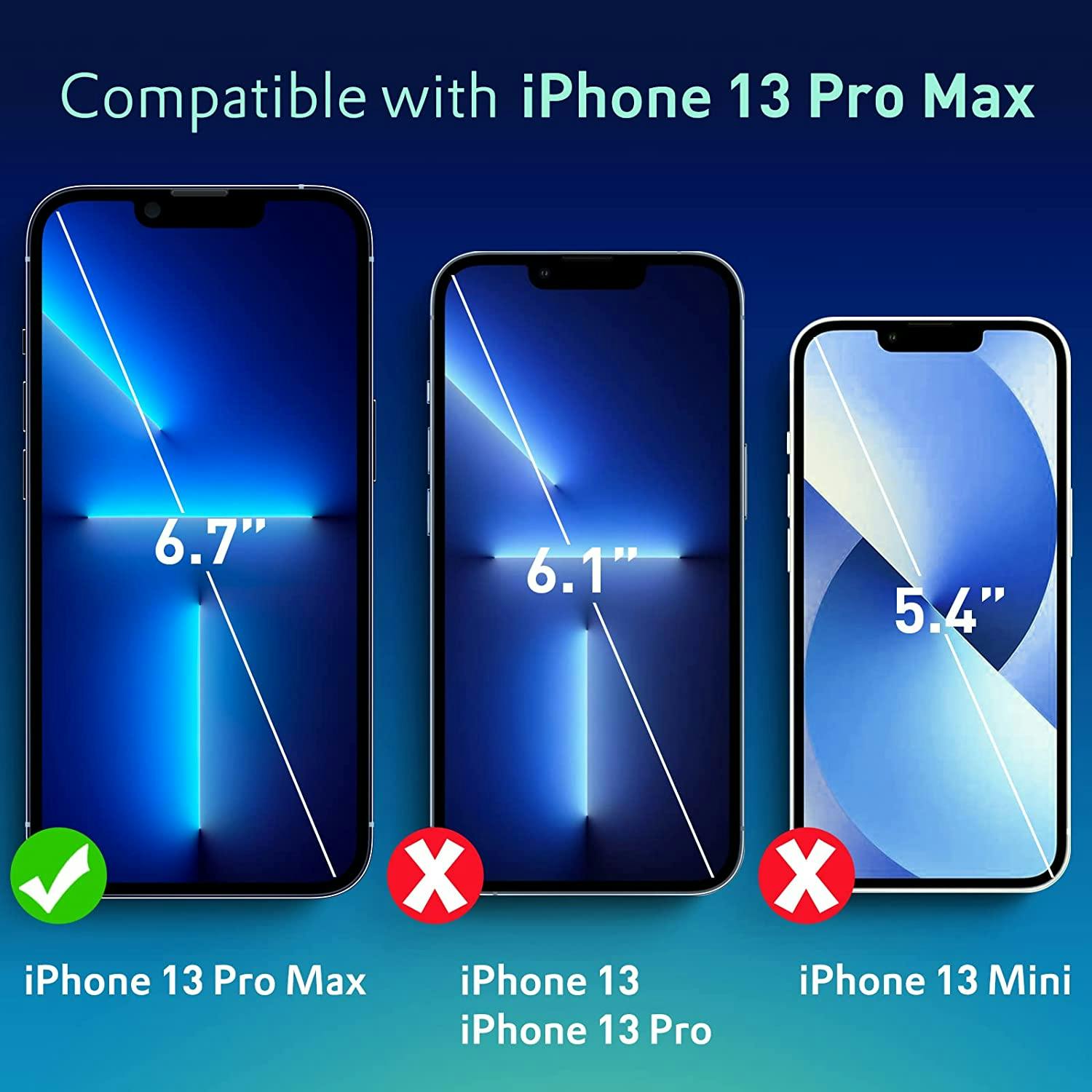 2 pakkauksen iPhone 13 Pro Max Full Cover -näytönsuoja