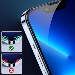 2-pakkaus iPhone 13 / 13 Pro karkaistu lasi täyskantinen näytönsuoja