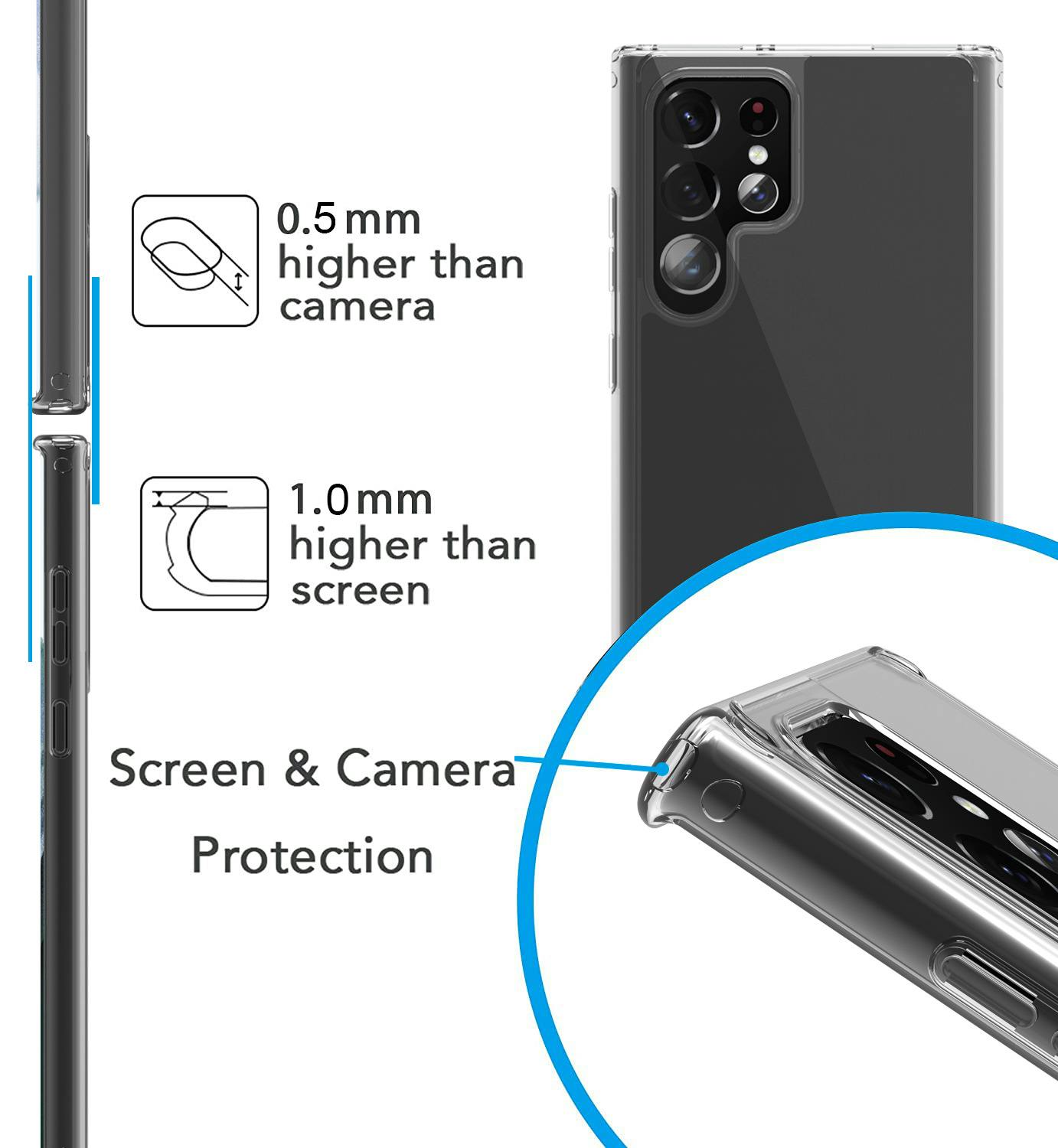 Samsung Galaxy S23 Ultra Transparent TPU Skal