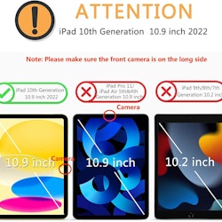 2-Pack Skärmskydd för iPad 10 (10,9 Tums, 2022 Modeller 10:e Generationen) Härdat Glas