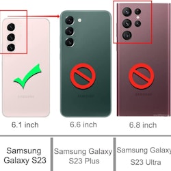 Samsung S23 Transparent Skal med Korthållare