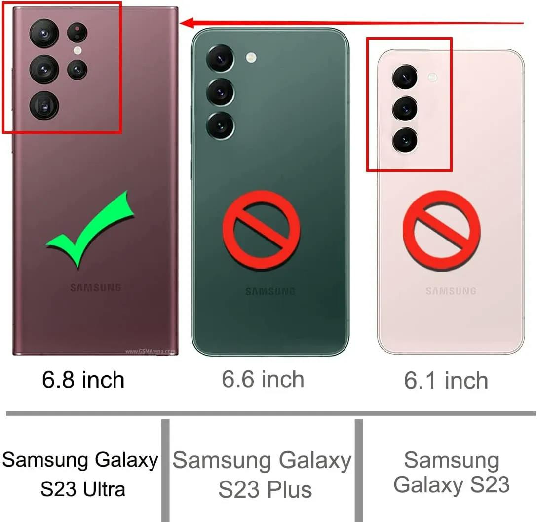 Samsung S23 Ultra Transparent Skal med Korthållare