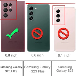 Samsung S23 Ultra Transparent Skal med Korthållare