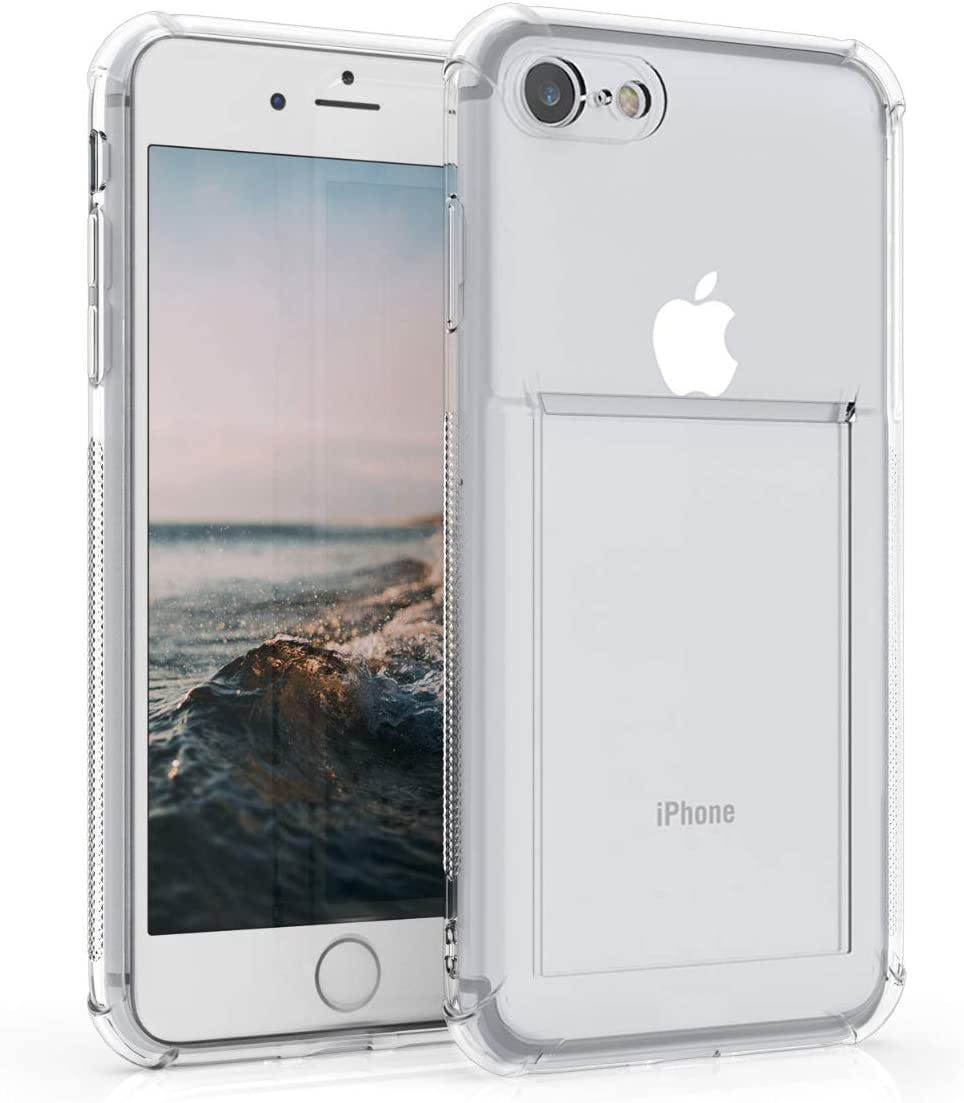 iPhone 7 / 8 / SE Transparent iPhone Skal med Korthållare