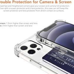 iPhone 7 / 8 Plus Transparent iPhone Skal med Korthållare