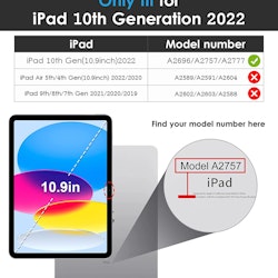 iPad 10.9 2022 Generation Fodral Vikbart Svart