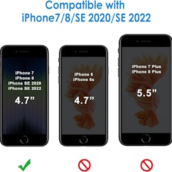 iPhone 7/8/SE (2020) läpinäkyvä pehmeä, ohut kotelo TPU:lla