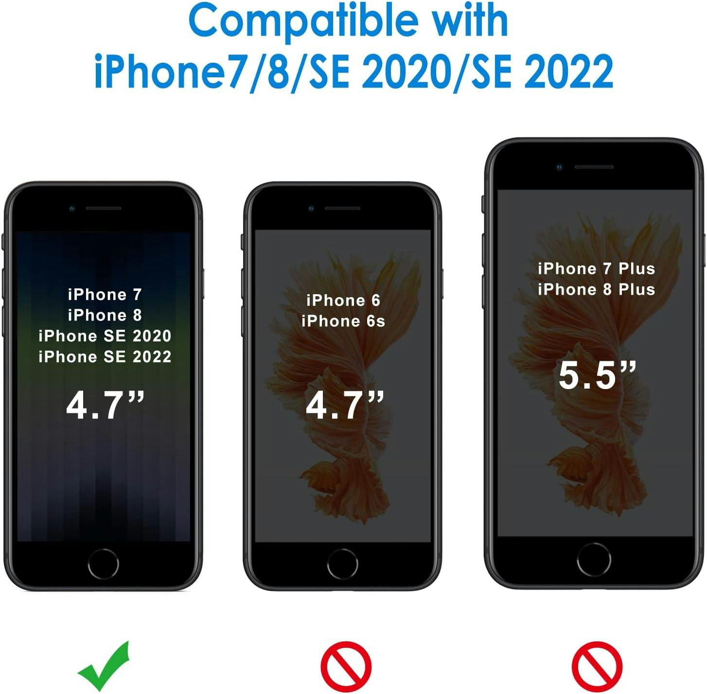 iPhone 7/8/SE (2020) Matt Svart Skal