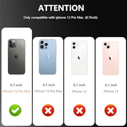 Transparent iPhone 12 Pro Max MagSafe skal - Extra Stöttåligt