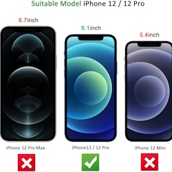 iPhone 12 / 12 Pro - Matt Svart Skal