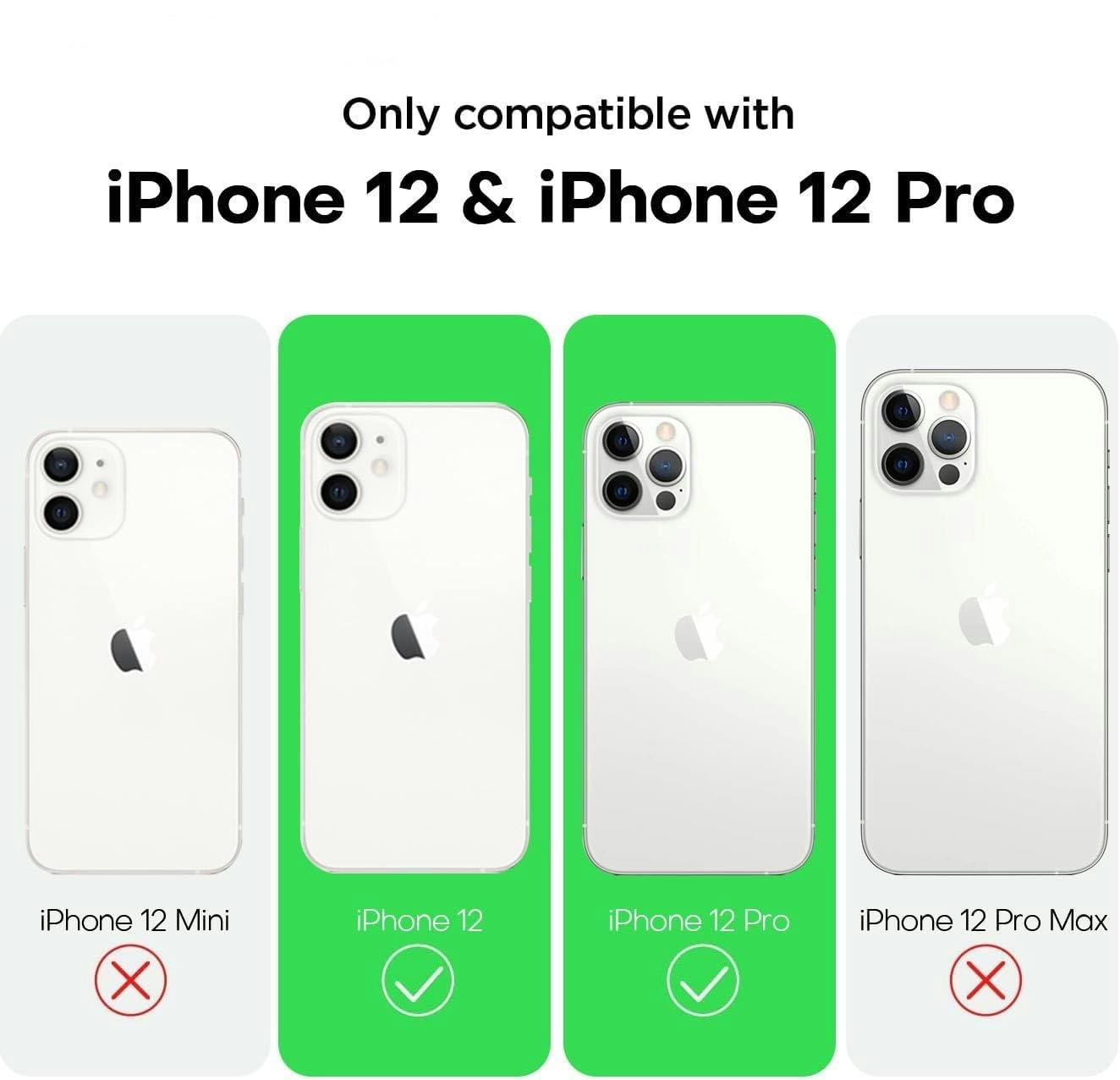 iPhone 12 / 12 Pro Diamond Bling -peilin suojus - 4 väriä