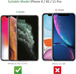 2 pakkauksen iPhone 11 Pro näytönsuoja karkaistua lasia