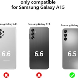 Samsung A15 Transparent Skal med Korthållare