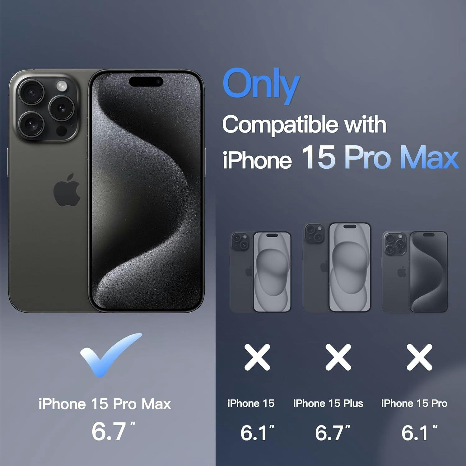 iPhone 15 Pro Max Svart Magsafe Skal
