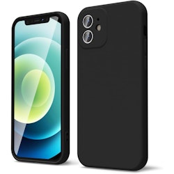 iPhone 12 Silikonskal – Svart | Mjukt, Greppvänligt & Slitstarkt