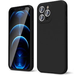 iPhone 12 Pro Silikonskal – Svart | Mjukt, Greppvänligt & Slitstarkt