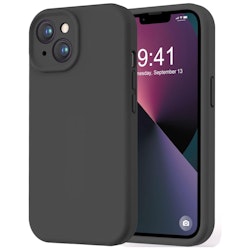 iPhone 13 Silikonskal – Svart | Mjukt, Greppvänligt & Slitstarkt