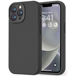 iPhone 13 Pro Silikonskal – Svart | Mjukt, Greppvänligt & Slitstarkt