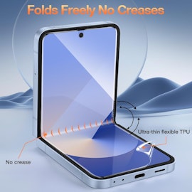 2-Pack Samsung Galaxy Z Flip 7 Skärmskydd HydroGel Film - 3 Delar