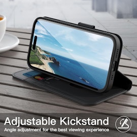 iPhone 15 Plånboksfodral - Svart