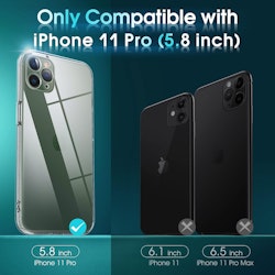 iPhone 11 Pro Transparent TPU Skal – Extra Kameraskydd