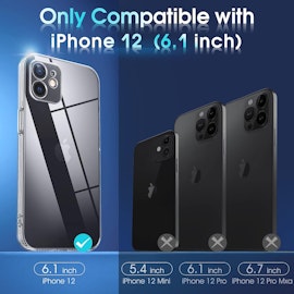 iPhone 12 Transparent TPU Skal – Extra Kameraskydd