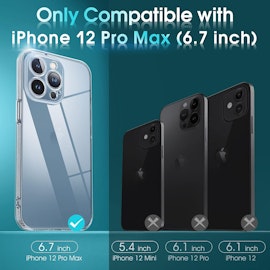 iPhone 12 Pro Max Transparent TPU Skal – Extra Kameraskydd