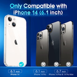 iPhone 14 Transparent TPU Skal – Extra Kameraskydd