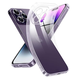 iPhone 14 Pro Max Transparent TPU Skal – Extra Kameraskydd