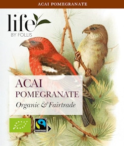 Acai granatäpple, Rooibos, Life by Follis Eko Fairtrade, 6 x20 påsar