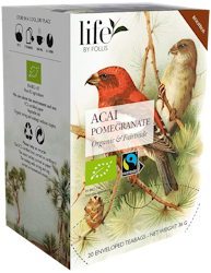 Acai granatäpple, Rooibos, Life by Follis Eko Fairtrade, 6 x20 påsar