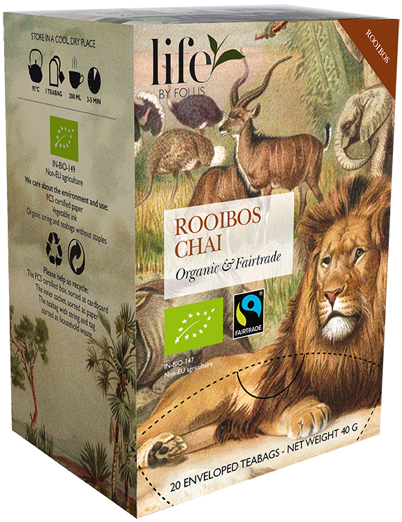 Chai, Rooibos, Life by Follis Eko Fairtrade, 6 x20 påsar