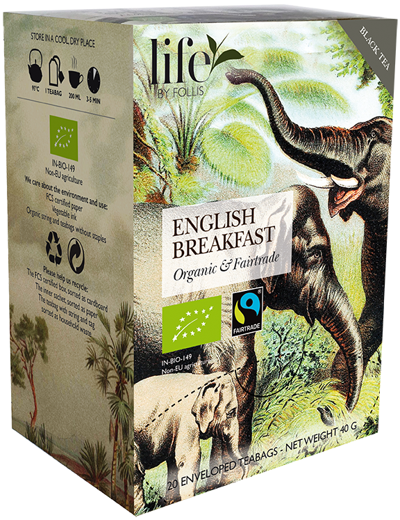 English Breakfast, Svart te, Life by Follis Eko Fairtrade, 6 x20 påsar