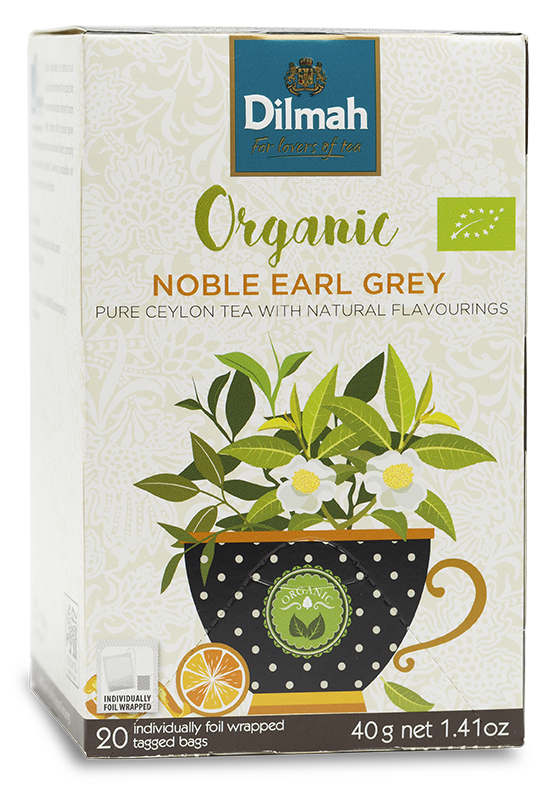 Earl Grey, Svart te, Dilmah Organic, 20 påsar