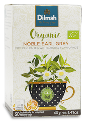 Earl Grey, Svart te, Dilmah Organic, 20 påsar