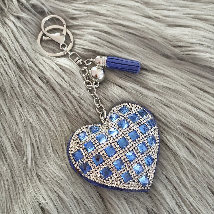 Hjärtnyckelring | Marinblå