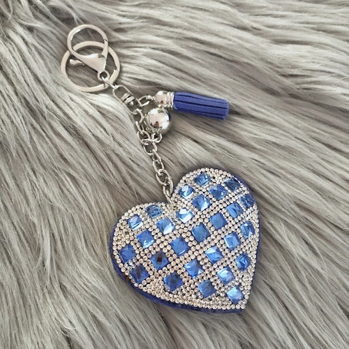 Hjärtnyckelring | Marinblå