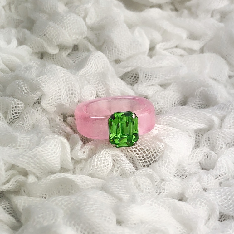 Ring | Rosa/Grön