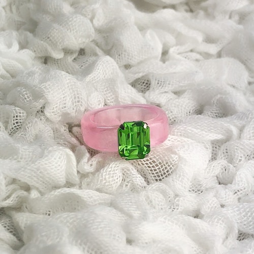 Ring | Rosa/Grön