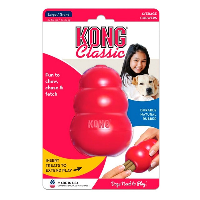 Kong classic, 10cm, röd, Large