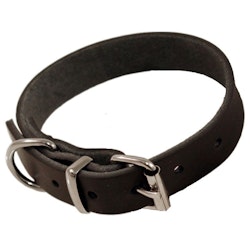 Limex, läderhalsband, 25mm/65cm, svart