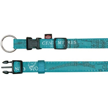 Trixie, modern art paris, halsband, petrol 15-25cm