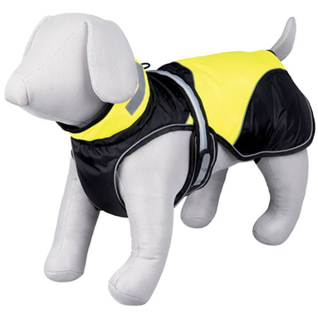 Trixie, safety flash coat, 55cm, svart/gul