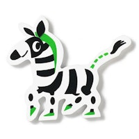 Mickis vilda vänner, zebra