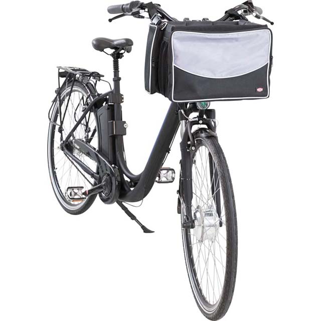 Trixie, cykelkorg, 41x26x26cm, svart/grå