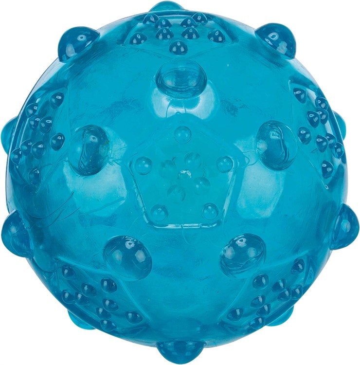 Trixie, boll i gummi m. ljud, petrol, 8cm