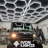 IVON kuusikulmainen LED-valaistus 241x478cm (11,5 neliömetriä)