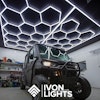 IVON kuusikulmainen LED-valaistus 241x478cm (11,5 neliömetriä)