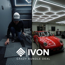 Floor + Lighting package for 1-car garage